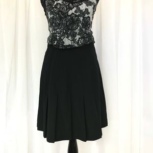 Vintage Black Pleated Skirt